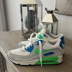 Nike Gray and Green Sneakers